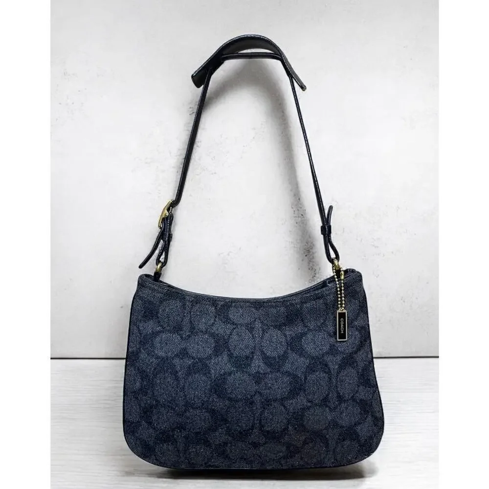 Vintage Coach 8307 Girlie Signature Wool Hobo Bag